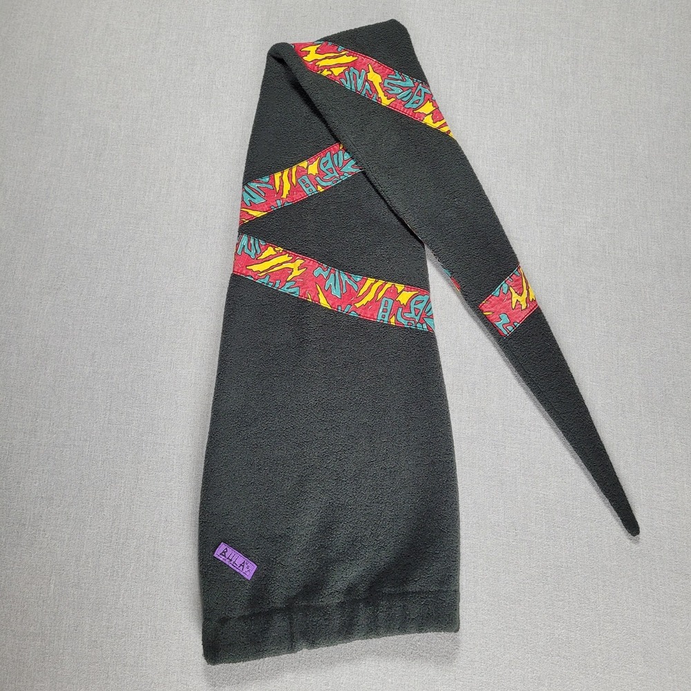RARE 90s BULA USA Snowboard Hat Jester Fleece Extra Long Stocking‎ Cap  Black